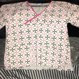 3 pattern design nursing scrub tops